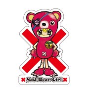 DoodleステッカーSadBearGirl･大 STL005