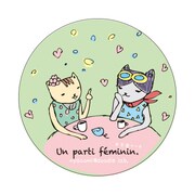 Doodleステッカーにゃこみ女子会･大 STL028