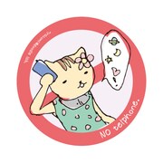 Doodleステッカーにゃこみ通話禁止･大 STL034