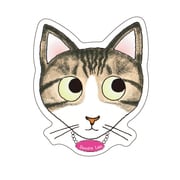 Doodleステッカー猫顔ネックレス･大 STL035