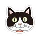 Doodleステッカー猫顔首輪･大 STL036