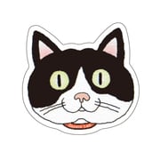 Doodleステッカー猫顔首輪･大 STL036