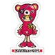 DoodleステッカーSadBearGirl･小 STS005