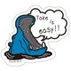 Doodleステッカー吹き出しカバ青 STS019