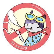 Doodleステッカーにゃこみ禁煙･小 STS039