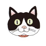 Doodleステッカー猫顔首輪･小 STS042