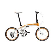 折りたたみ自転車 Verge（ヴァージュ） X10 20型 外装10段変速 ホワイト/オレンジ 14VRX1WHOR