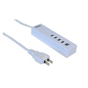 OAタップ型USB電源アダプタ 白モデル GM-ACUSB-5A5PW