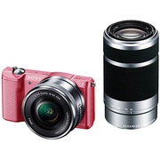 ILCE-5000Y P [α5000 (アルファ5000) ダブルズームレンズキット ボディ＋交換レンズ「E PZ 16-50mm F3.5-5.6 OSS」「E 55-210mm F4.5-6.3 OSS」 ピンク]