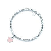TIFFANY RTT ビーズ ブレスレット ピンク エナメル フィニッシュ 7in 30978811