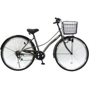 シティサイクル 軽快車 ノーパンクタイヤ 27型 外装6段変速 ガンメタ CHM-CC276BE-SP