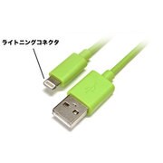 Apple認証品 ライトニングUSB充電・通信ケーブル USBケーブル グリーン RBMFI005
