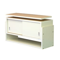 耐震収納上置じしん作くん 幅86cm×奥行29cm ホワイト 86-29W