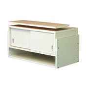 86-44W [耐震収納上置じしん作くん 幅86cm×奥行44cm ホワイト]