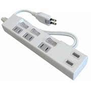USB充電付スマートOAタップ 2m OWL-OTA3U2-S2