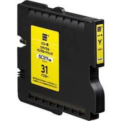 互換リサイクルインクカートリッジ リコー GC31Y イエロー（顔料） ECI-RC31Y