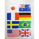 国旗柄ステッカー8ヵ国セット