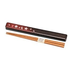 18.0スリム箸箱セット 茜桜 赤 53580