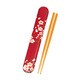 18.0布貼箸箱セット赤桜うさぎ 33071