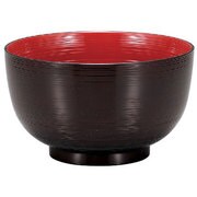 はけ目お好み椀 溜 55346