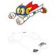 藤子・F・不二雄キャラクターズ ダイカットポストカード 9 パーマン/パーマン1号