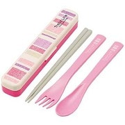 カチャカチャ音が鳴らないトリオセット お箸とスプーン＆フォークのセット Trend Line トレンドライン ピンク TAC1トレンドラインP音のならないスリムトリオセット