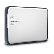 My Passport Slim 2TB ポータブルHDD 3年保証 USB3.0 暗号化 パスワード保護 アルミ製トップカバー シルバー WDBPDZ0020BAL-JESN