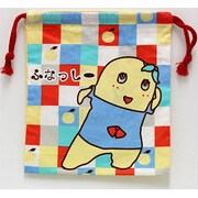 フナッシー 巾着L チェック [キャラクターグッズ]