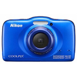 【防水カメラ】NIKON Coolpix S32 ブルー