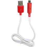 青色LEDライト付 microUSB充電専用ケーブル 50cm ホワイト OWL-CBJ5(W)SB-SP/U2A