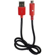 白色LEDライト付 microUSB充電専用ケーブル 50cm ブラック OWL-CBJ5(B)SW-SP/U2A