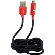 白色LEDライト付 microUSB充電専用ケーブル 1.5m ブラック OWL-CBJ15(B)SW-SP/U2A