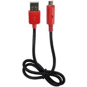 青色LEDライト付 microUSB充電専用ケーブル 50cm ブラック OWL-CBJ5(B)SB-SP/U2AT