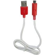 青色LEDライト付 microUSB充電専用ケーブル 50cm ホワイト OWL-CBJ5(W)SB-SP/U2AT
