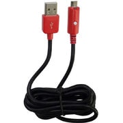白色LEDライト付 microUSB充電専用ケーブル 1.5m ブラック OWL-CBJ15(B)SW-SP/U2AT