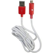 白色LEDライト付 microUSB充電専用ケーブル 1.5m ホワイト OWL-CBJ15(W)SW-SP/U2AT