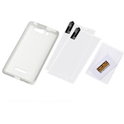AQUOS PHONE Xx mini 303SH用 シルキータッチ シリコンジャケット ホワイト 半透明 RT-303SHC1/W