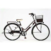 シティサイクル ノーパンクタイヤ 26型 外装6段変速 マッドブラウン FS266KRAL3539
