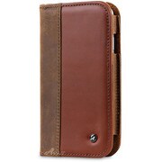 GALAXY S4用 本革レザーケース Collatio ブックタイプ ブラウン AC-GS4CSVL02-BR