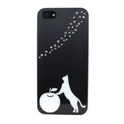 I5A06-13D165-04 [Fantastick RhineStone Case・B05・Curious Cat  for iPhone SE/5s/5用]