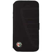 AR-SSHFCIP5-AR/D1-BK [iPhone5/5s用 手帳型本革フリップケース ブラック]