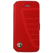 AR-SSHFCIP5-AR/D1-RD [iPhone5/5s用 手帳型本革フリップケース レッド]