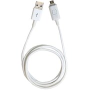 ホワイト LEDフラッシュ充電ケーブル microUSB 1.2m WH