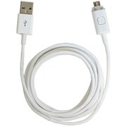 ホワイト LEDフラッシュ充電ケーブル microUSB 2m WH