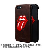 iPhone5/5s Rolling Stones Classic Tongue Leather Bar [スマートフォンケース ブラウン]