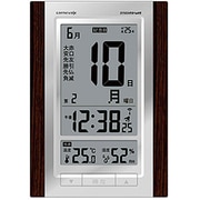 デジタル電波置時計 ロゼッタ ブラウン W-607BR