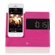 KitSound Lightningコネクター搭載アラームクロックスピーカー XDOCK2 ピンク KSXDOCK2PI