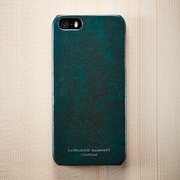 TR-KHLCIP14-LTGR [KATHARINE HAMNETT LONDON × Simplism iPhone SE/5s/5用 エコレザーカバー グリーン]