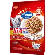 コンボ キャット 毛玉対応15歳以上 かつお味・焼きタラ・ちりめん添え [猫用 ドライフード（120g×5袋）15歳 総合栄養食]