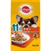 ペディグリー 11歳から用 チキン＆緑黄色野菜とささみ入り [犬用 ウェット 70g×3 総合栄養食]